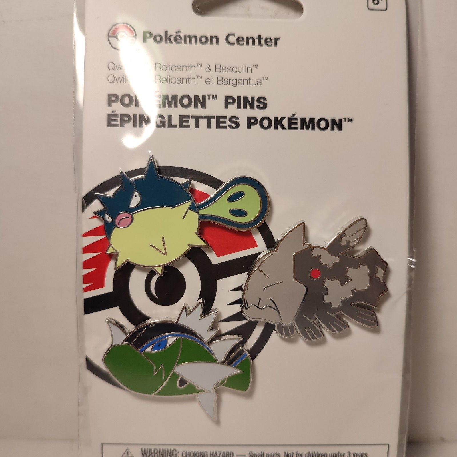 Pokemon Tcg Qwilfish Relicanth Basculin Enamel Pins Set Official Nintendo Badges 40$